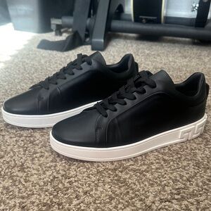 Versace Black Leather Sneakers